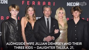 Patrick Dempsey Poses with All Three Kids and Wife Jillian on Ferrari Red Carpet