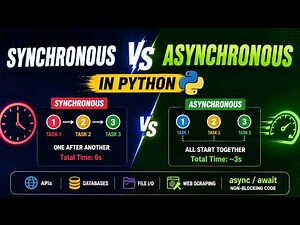 Python Asyncio Explained | Synchronous vs Asynchronous Programming in Python 🚀 📚