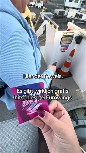 unbezahlte Werbung| Hier der Beweis: Es gibt wirklich gratis hitschies bei Eurowings!