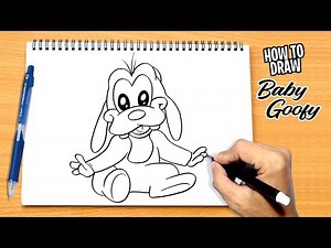 How to draw Baby Goofy