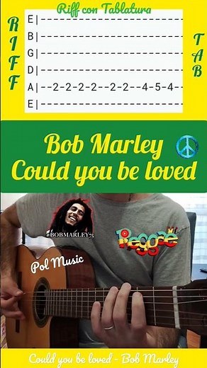 Could you be loved - Bob Marley #bobmarley #couldyoubeloved #guitar #riff #tab #reggae #tutorial