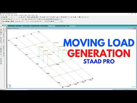 Moving Load Generation in Staad Pro | Staad Pro Tutorials for Beginners