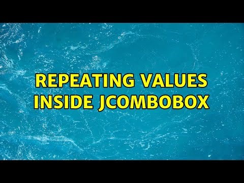Repeating Values inside JCOMBOBOX