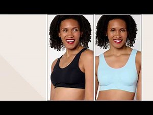 Cuddl Duds Intimates S/2 Seamless Easy Comfort Lounge Bralette on QVC