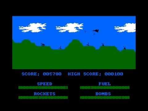 [AMSTRAD CPC] Harrier Attack - Review & Longplay (1st ever Amstrad game?)