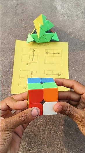 2 by 2 cube solve easy tricks 🌟😱#shorts #trendingshorts #cube #easy