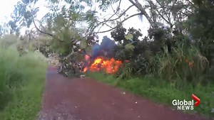 Hawaii residents encounter moving wall of lava near Pahoa