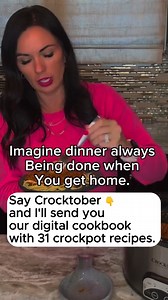 Use our NEW digital crocktober cookbook to help you come home with dinner done! Comment CROCKTOBER 👇 and You will get 31 easy slow cooker recipes that the entire family will love. ENJOY! #slowcookerrecipes #slowcookermeals #crockpotmeals | Eating on a Dime