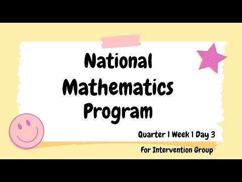 Grade 1 National Mathematics Program (NMP) Quarter 1 Week 1 Day 3