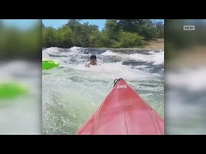 Kayaker saves rafter thrown into American River rapids