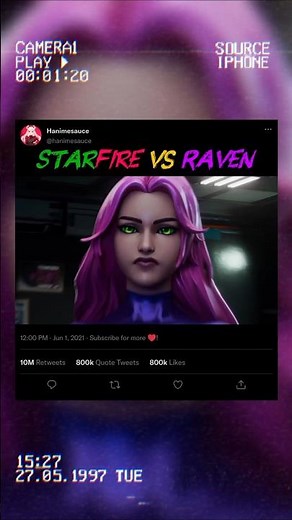 Starfire vs Raven #memeedit