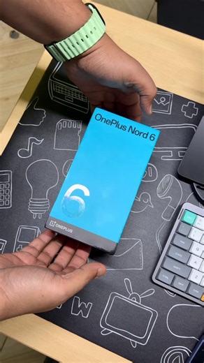 OnePlus Nord 6 unboxed before launch!Inside the box: Phone, Case, 80W Charger, Type C Cable, Pre-applied Screen Protector, Case, and SIM Tool. Key Specs:- 6.78-inch 1.5K AMOLED 165Hz Display (Segment first)- Qualcomm Snapdragon 8s Gen 4 - 8+256GB & 12+256GB (LPDDR5X RAM & UFS 4.1 Storage)- 50MP Main with OIS + 8MP UW Rear Cameras- 32MP Selfie Camera- 9000mAh Battery (Largest in the segment)- 80W Wired & 27W Reversed Wired Charging- Oxygen OS 16, Android 16- India launch: April 7, 7pm- ⁠Sale Date