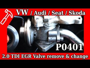 VW / Audi / Seat / Skoda 2.0 TDI EGR Valve Remove & Change ERROR P0401