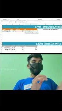 PMT Function आसान तरीके से सीखें | EMI Calculation #tallycounter #excel