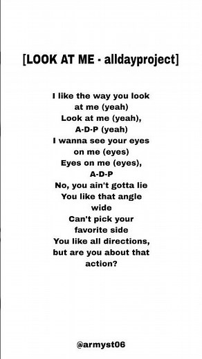 LOOK AT ME - AllDay Project (lyrics) #viral #lyrics #song #shorts #fyp #explore #kpop #alldayproject