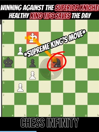 120K views · 1.7K reactions | Piece Down Yet A Perfect King's Maneuver Emerges Against The Supreme Knight: High Level Of Tips To Control Your King In An End Game. This video emphasizes the importance of the proper usage of King's maneuver against the Knight of one's opponent. #ChessInfinity #Chess | Chess Infinity | Facebook