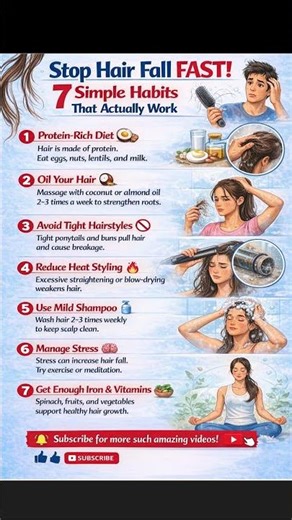 Hair Falling Too Much? Try These 8 Proven Methods – Subscribe for More Tips