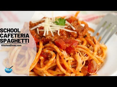 School Cafeteria Spaghetti