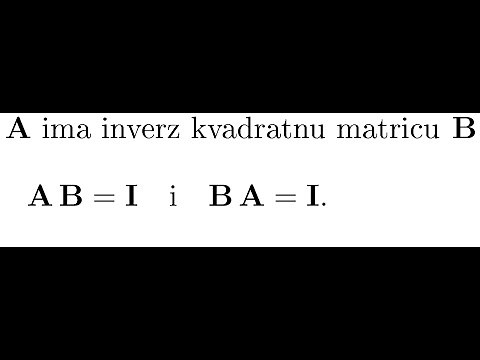 Što je inverzna matrica? Primjer.