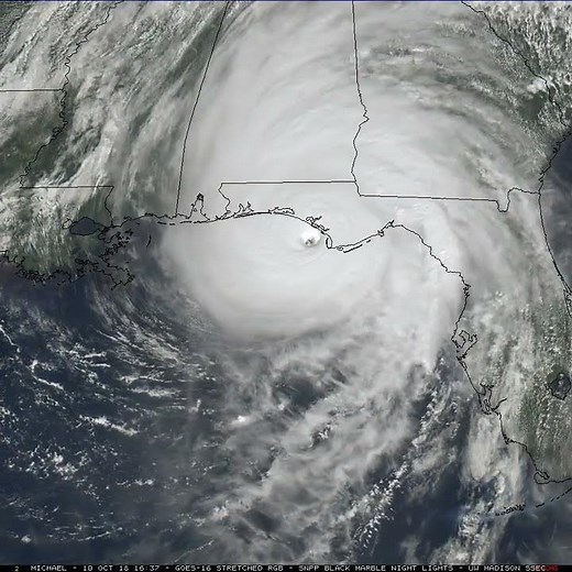Hurricane Michael landfall in 2018