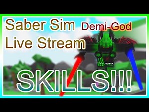⚡Saber Simulator⚡🔴Roblox Live Stream🔴🎉Skills Update🎉👑VIP Servers👑