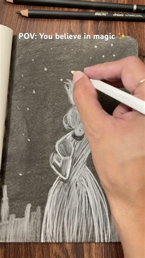 Charlcoal Nightsky #shorts #cute #art