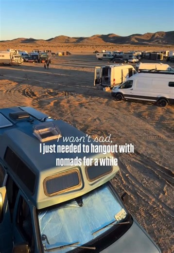 life on the joshua tree lake bed come late november / early december. if you live in your rig, you’ve likely been here and experienced this sense of community and love that helps get you through the lonesome parts of life on the road. . absolutely do not come here if you plan on leaving any garbage or disturbing plant life, wildlife, or other people. Respect for nature and each other comes first💚 . #jtree #lakebedlife #leaveitbetterthanyoufoundit #vanlife #vansgiving2025