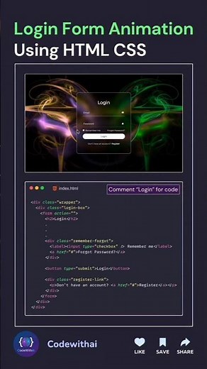 How to Design a Responsive, High-End Login Interface🤯🎨#coding#css#html#tech#python#project#ai#shorts