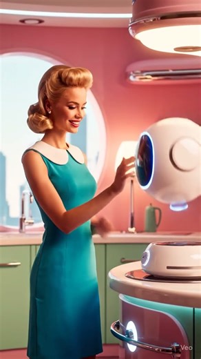 🏠 Domestic Future — 1960s Smart Home Vision 💡 #RetroFuturism #MidCenturyStyle #AIvideo #FutureDesign