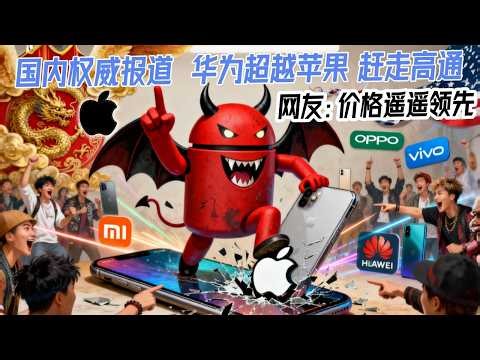 华为孝子兴奋了，超越苹果，赶走高通，买华为的真是爱国？我只看到“裹小脑”的疯狂信仰！#苹果手机#华为手机#高通#反邪教