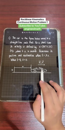 11K views · 112 reactions | Dynamics of Rigid Bodies: Rectilinear Kinematics Continuous Motion Problem 1 #enginerdmath #DynamicsofRigidBodies | Enginerdmath | Facebook