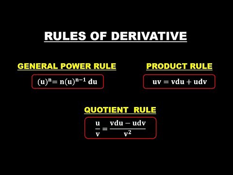 THE RULES OF DERIVATIVE || BASIC CALCULUS