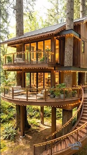 Building a Tree House on 3 Trees | Survival Shelter Build