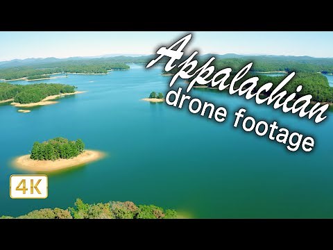 Flying over Appalachian mountains ~ 4K Drone Footage.