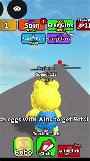 +1 Speed Every second 😱 Speed Clicker #roblox #challenge #gaming #robloxfunny