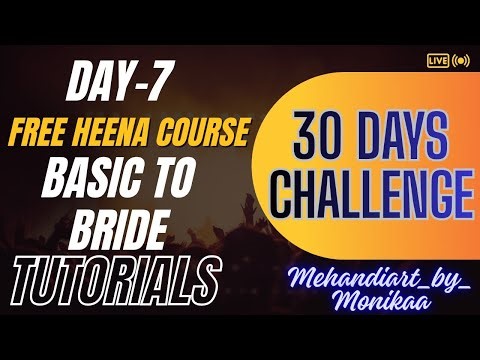 Leaves & vine (Day.7) Basic to adwance Free Heena course