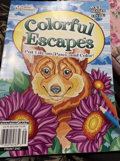 Coloring Relaxation: Rainbow Dog Art Part One
