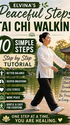 ELVINA’S PEACEFUL STEPS TAI CHI WALKING The complete step by step Tai Chi Walking tutorial,