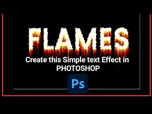 Create FLAME Text Using Photoshop Filters | Easy Fire Text Effect Tutorial.