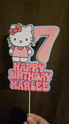 My newest creation, personalized cake topper. | Introvert's Crafty Designs
