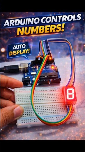 Arduino 7 Segment Display 🤯 Watch Numbers Count Automatically! #Shorts