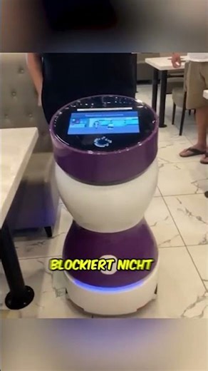 Dieser Roboter arbeitet als Kellner in einem Restaurant