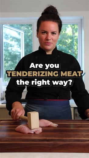 🥩 Ever tried tenderizing meat? Here’s how to do it the right way — always with your trusty WoodForChef cutting board by your side. Durable, stable, and ready for every recipe you take on. 🔪✨ | Wood For Chef