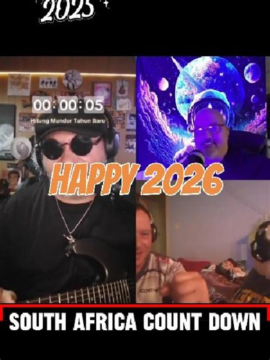 New Year count down in South Africa Music with @burt755music @roelien609 and @dejaveiw3 #livehighlights #livemusic #fypシ゚ #happynewyear