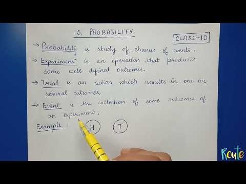 Probability ll concepts and formulas ll Chapter 15 ll class 10