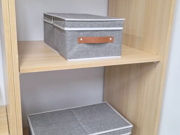 3-Pack Storage Boxes, Foldable Blanket Basket with Detachable Lid, Linen Closet 0rganizers with Double Handles, Collapsible Cubes for Organizing, Grey, 13 x 9.1 x 5.5 inch