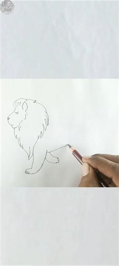 Easy Lion Drawing 🦁 | Pencil Sketch for Beginners | Step by Step #shorts