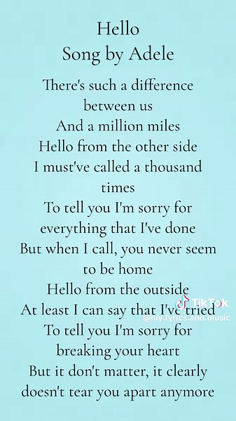 Adele Hello Song Lyrics: Emotional Ballad from Adele