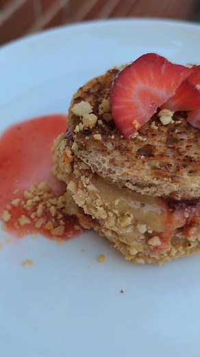 Homemade Peanut Butter and Strawberry Jelly Sandwich Recipe