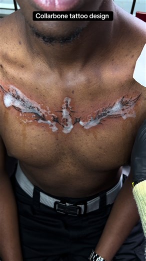 Collarbone tattoo design #fyp #trend #nairobitiktokers #tattoo #creatorsearchinsights